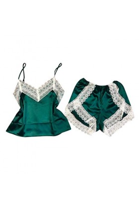 liaddkv Lot de 2 sous-vêtements pour femme sexy robe de nuit pour pyjama, lingerie string ouvert, vert, XXL