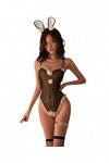 SNOMYRS Lingerie sexy en maille pour femme - Uniforme costumade - Combinaison une pièce - Lapin