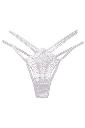 String Ouvert à lentrejambe Femme Culotte Tanga Coton sous-vêtement, Culottes Sexy à Taille Dentelle Transparent Creux Tenta