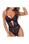 Lingerie Femme Sexy Ensemble Homme Sexy Hot y29k Sexy Femmes Broderie Dentelle col Bodysuit Sleepwear sans Fil Soutien-Gorge 