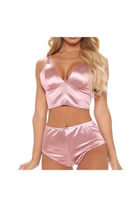 Lingerie Femme Sexy Ensemble Homme Sexy Hot y.2k Shapers Ensembles Femmes Shorts sous-vêtements Soutien-Gorge Satin Camisole 