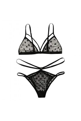 Femme Ensemble Soutien Gorge et String Dentelle Vêtements De Nuit Sexy Lingerie Sexy Ensemble 2 Pièce sous-Vetements Erotique