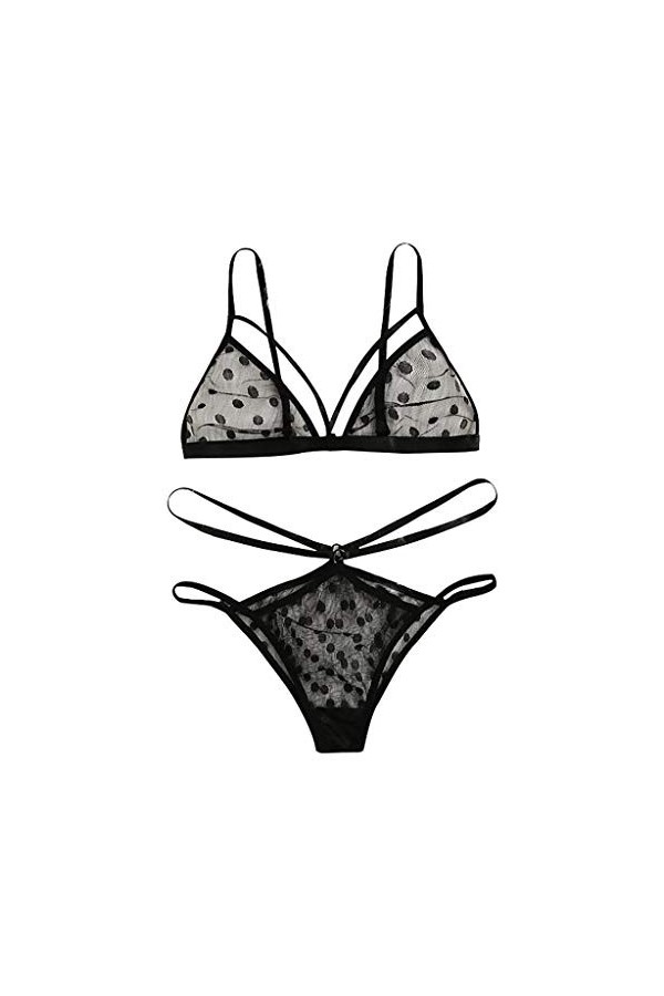 Femme Ensemble Soutien Gorge et String Dentelle Vêtements De Nuit Sexy Lingerie Sexy Ensemble 2 Pièce sous-Vetements Erotique