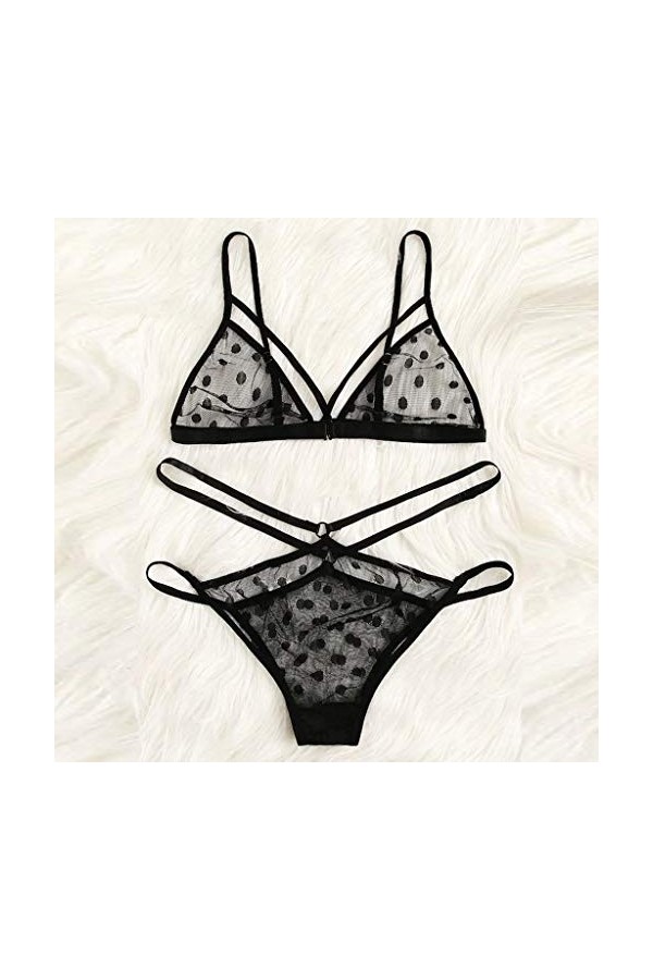 Femme Ensemble Soutien Gorge et String Dentelle Vêtements De Nuit Sexy Lingerie Sexy Ensemble 2 Pièce sous-Vetements Erotique