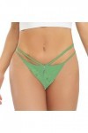 UOWEG Culotte en Dentelle Sexy Sheer Mesh Slip Respirant Confortable à Taille Basse Menstruelle Plat Green, L 