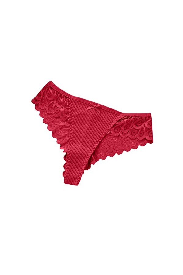 KEIZHUONIQIU G-String et T-Back Tangas pour Femme Erothique Slips Chic Dentelle Culottes Taille Haute Léopard sous-Vêtements 