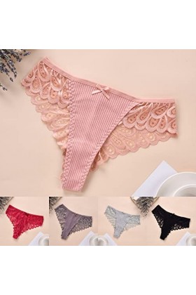KEIZHUONIQIU G-String et T-Back Tangas pour Femme Erothique Slips Chic Dentelle Culottes Taille Haute Léopard sous-Vêtements 