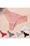 KEIZHUONIQIU G-String et T-Back Tangas pour Femme Erothique Slips Chic Dentelle Culottes Taille Haute Léopard sous-Vêtements 