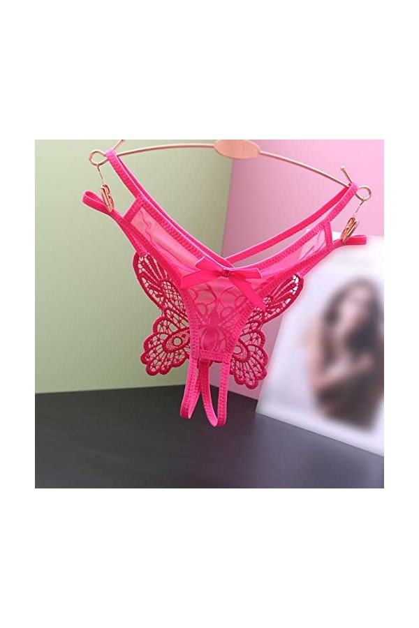 Transparente Femme Dentelle Sexy Hot Chaude Sexy Coquin Transparente Tanga Femme Érotique Ouverte Culottes en Dentelle Grande