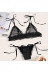 Ensemble Soutien Gorge et String Femme Sexy Lingerie Sexy Ensemble Dentelle Vêtements De Nuit 2 Pièce sous-Vetements Erotique