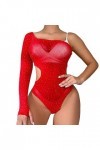 ADMAY 2023 New y/2k Style Lingerie Sous-vêtements érotiques pour femmes Sexy Single Sleeve Hot Drill Shiny Large Size Mesh Cl