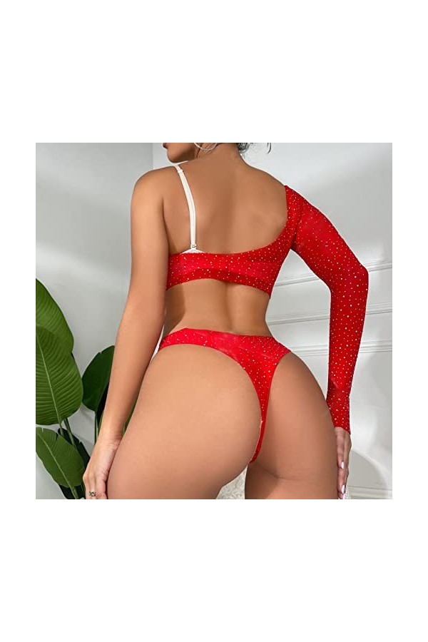 ADMAY 2023 New y/2k Style Lingerie Sous-vêtements érotiques pour femmes Sexy Single Sleeve Hot Drill Shiny Large Size Mesh Cl