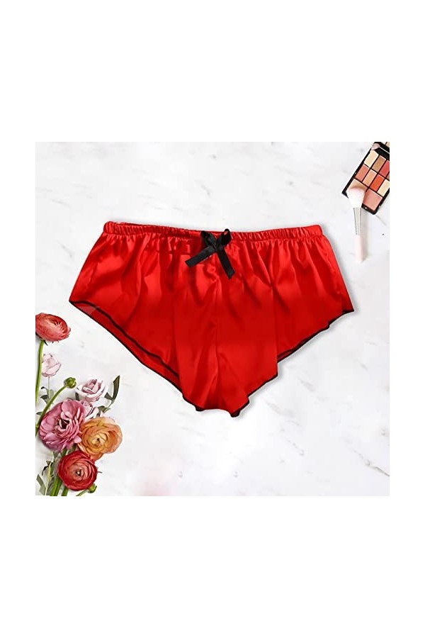 Culotte Dentelle Sexy pour Femme sous Vetements Féminine Sexy Taille Moyenne sous-vêtements Unie Femme Culotte Sexy Bikini Re