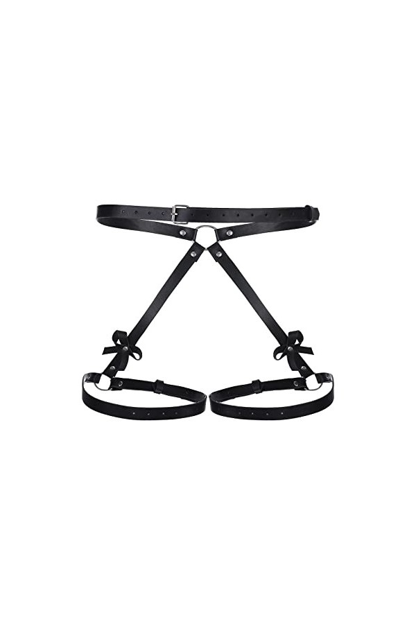 LZPCarra Jupe en tulle jaune pour homme - Ceinture punk - Sous-vêtements - Ceinture pour femme - Noir - Accessoire pour femme