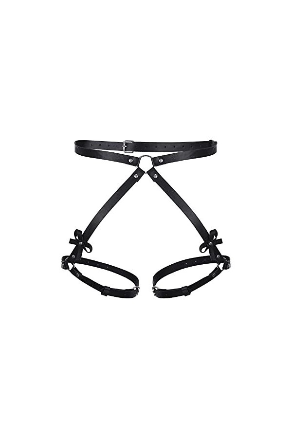 LZPCarra Jupe en tulle jaune pour homme - Ceinture punk - Sous-vêtements - Ceinture pour femme - Noir - Accessoire pour femme