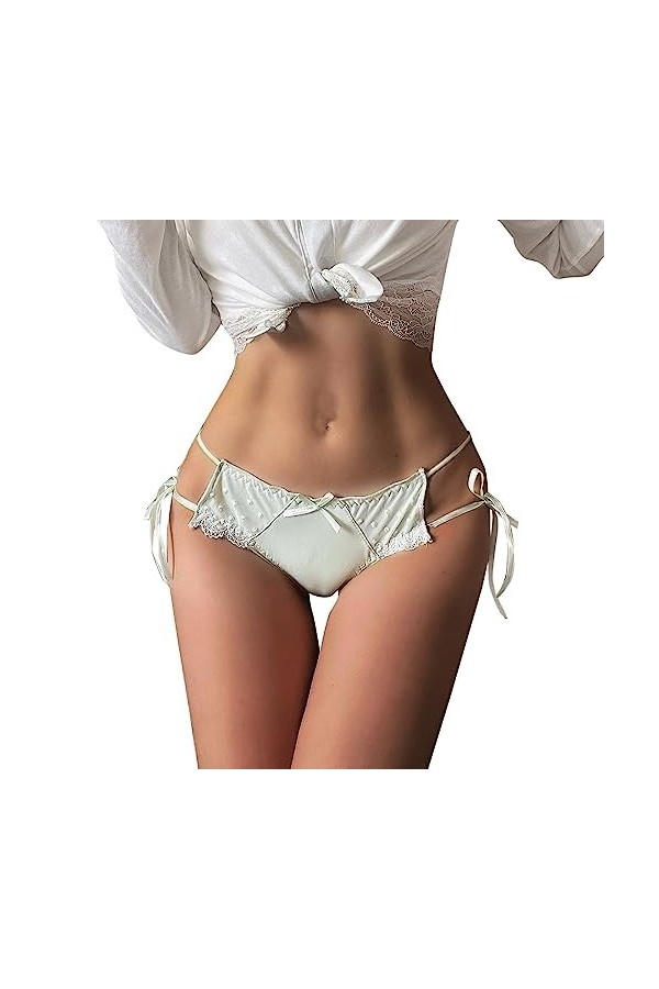 Générique Lingerie Femme Dentelle Mode féminine Sexy Taille Basse Culottes À Nœud Taille Basse sous-vêtements Femmes Culottes