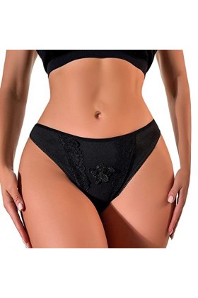 Lingerie Femme Dentelle Mince Creux Dentelle Dames Culottes Coton Entrejambe Décontracté Culotte sous Vetements Culotte Ouver