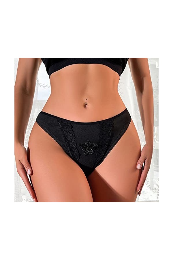 Lingerie Femme Dentelle Mince Creux Dentelle Dames Culottes Coton Entrejambe Décontracté Culotte sous Vetements Culotte Ouver