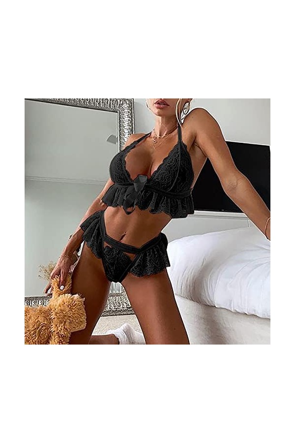 Lingerie Femme Sexy Ensemble Homme Sexy Hot y.2k Dentelle Sexy Getted Thin Wireless Soutien-Gorge Ensemble Lingerie sous-vête