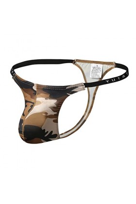 Générique String Homme Sexy Hot Dentelle Slips Boxer Hommes imprimé Respirant Camouflage Taille Basse Sexy String tricoté Sli