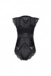 TDEOK Dentelle Femmes Sleepwear S-3XL Underwire Mode Lingerie Bodysuit Sexy Jumpsuit sous Vêtement Black, XXXL 