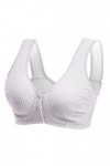 Soutien-gorge de sport pour femme - Fermeture avant - Bralette - Grande taille - Sans coutures - Sans coutures - Col en V - S