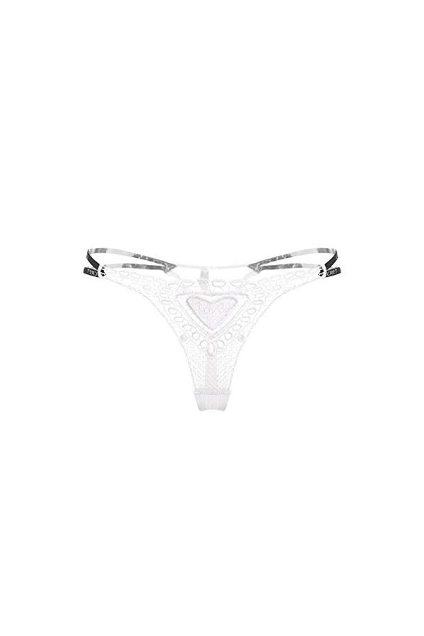 LDZYXY Thongs Panty Femmes Broderie Fleurs sous - vêtements Sheer sous - vêtements Panty Mesh Tissu