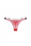 LDZYXY Thongs Panty Femmes Broderie Fleurs sous - vêtements Sheer sous - vêtements Panty Mesh Tissu