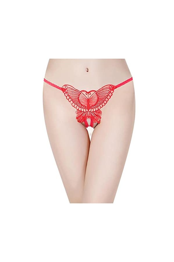 UOWEG Culotte en Dentelle String Couleur Sexy pour Femmes Mode Transparente intimes Solides Lingerie Coquine Sexy Transparent