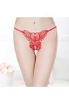 UOWEG Culotte en Dentelle String Couleur Sexy pour Femmes Mode Transparente intimes Solides Lingerie Coquine Sexy Transparent
