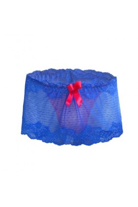 Boxer sexy en dentelle pour homme avec tissu transparent et jupe séduisante, noir foncé, taille unique