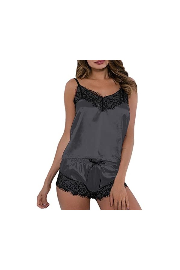 Lingerie Femme Sexy Ensemble Homme Sexy Hot y27k Femmes mode impression maille Satin Lingerie dentelle Lingerie deux pièces e