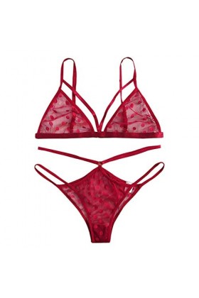 Femme Ensemble Soutien Gorge et String Dentelle Vêtements De Nuit Sexy Lingerie Sexy Ensemble 2 Pièce sous-Vetements Erotique