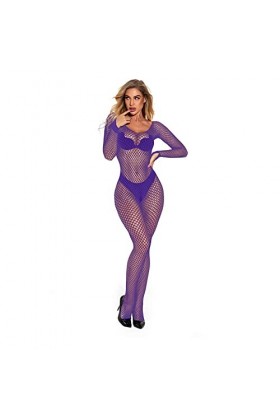 WhOpro Lingerie Caoutchouc Femme Pyjama Transparent Sous-vêtements Mesh Bodystockings Perspective Sexy Pyjamas Sous-vêtements