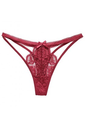 Tanga-Strings et Tangas de Femme Erothique Slip Confortable Dentelle Culotte Creux Out Floral sous-Vêtements de Coton Bikini