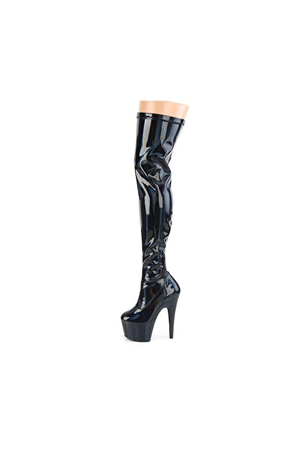 Pleaser ADORE-3000HWR Noir Str. Holo/Noir Holo, Noir Str Holo Blk Holo, 41 EU