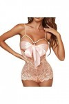 Noël Grande Taille Les Cadeaux danniversaire Ouverte Nightwear Coquine Hot Femme Satin Lingerie Sexy Lace De Confort Florale