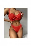 Ensemble Soutien Gorge et String Femme Sexy Vêtements De Nuit Dentelle sous-Vetements 2 Pièce Lingerie Sexy Ensemble Erotique