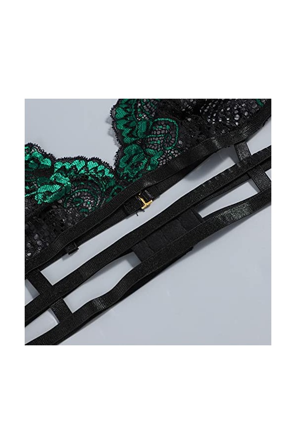 Femme Vêtements De Nuit 2 Pièce sous-Vetements Dentelle Lingerie Sexy Ensemble Erotique Ensemble Soutien Gorge et String Sexy