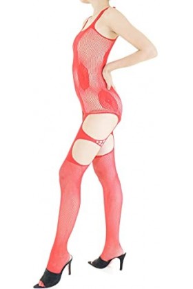 Combinaison Resille Ouverte – Lingerie Ultra Élastique – Rouge – 40-75 kg