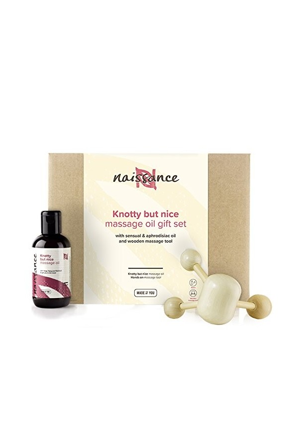 Naissance Coffret Cadeau Huile de Massage Naturelle Knotty but Nice - Idée Soirée Amoureux Massage Sensuel, Aphrodisiaque, Co