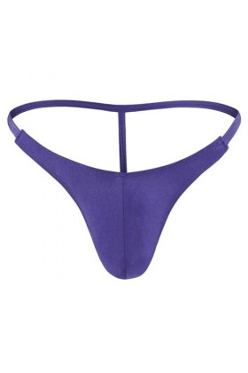 BreakEgg Sexy Hommes De Taille Basse G-String String sous-Vêtements Doux Mens Mémoires Multicolore pour Le Choix Pourpre,Tai