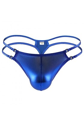 Générique String Homme Sexy Hot Dentelle Slips Boxer sous-vêtements pour Hommes Fit Translucide Glace Soie Taille Basse Boucl