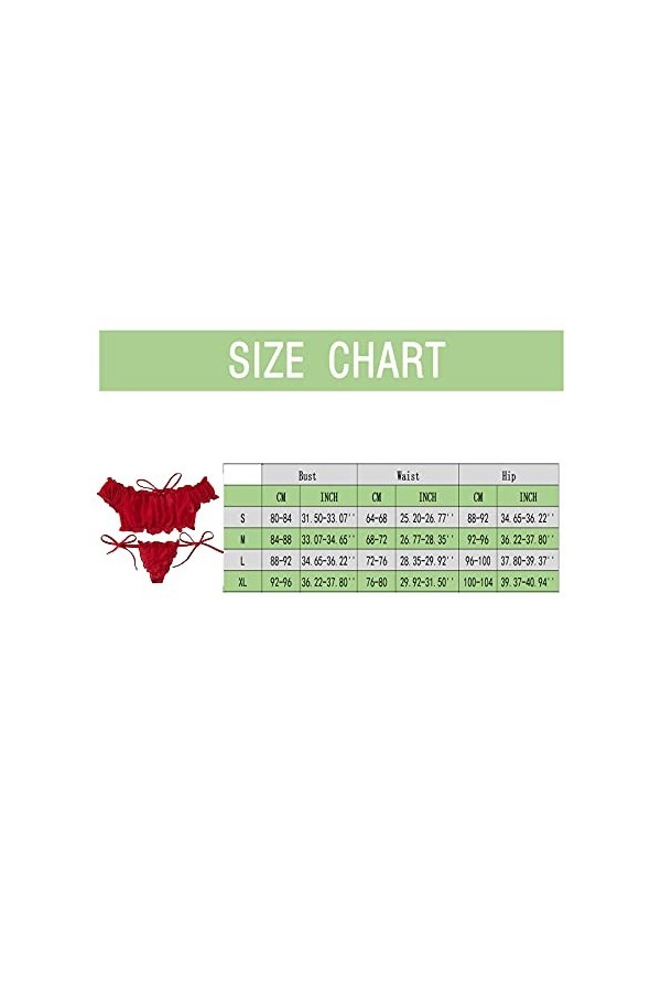 sous-Vetements Femme 2 Pièce Lingerie Sexy Ensemble Dentelle Vêtements De Nuit Sexy Ensemble Soutien Gorge et String Erotique