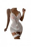 Lingerie sexy pour femme - Ensembles de lingerie push up - Ouvert - Nuisette sexy - Tenue sexy - Lingerie érotique - Sleepwea