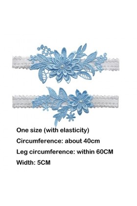 2 Pièces Jarretelles élastiques en Dentelle de Fleurs, Jarretière de Mariage pour Dames, Convient aux Mariées, Demoiselles D