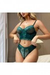 Générique Lingerie Sexy Femme Coquine Hot Sexy Bodysuit Mesdames dentelle couture maille voir à travers les sous-vêtements mi