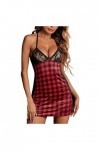 Lingerie Erothique Sexy, Femme Chemise De Nuit À Bretelles en Hot Féminine Pyjama sous Vetements Feminins Sexy String Combina