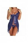 Lingerie Femme Sexy Ensemble Sissy Érotique Body Nuisette Sensuelle Valentin Mini Robe Ouverte Nuit Dentelle Harnais Robe Slu