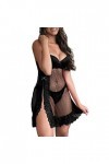 Ensemble Lingerie Feminine Sexy Sexy Spicy Girls Nightclub Splicing Double Layer Sexy Underwear Costume Trois pièces pour Les